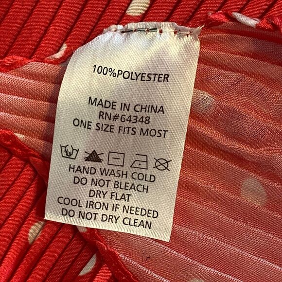 Bandana Wide Head Band Hair Wrap Orange Polka Dot Rosie the Riveter Alternative - Picture 3 of 5